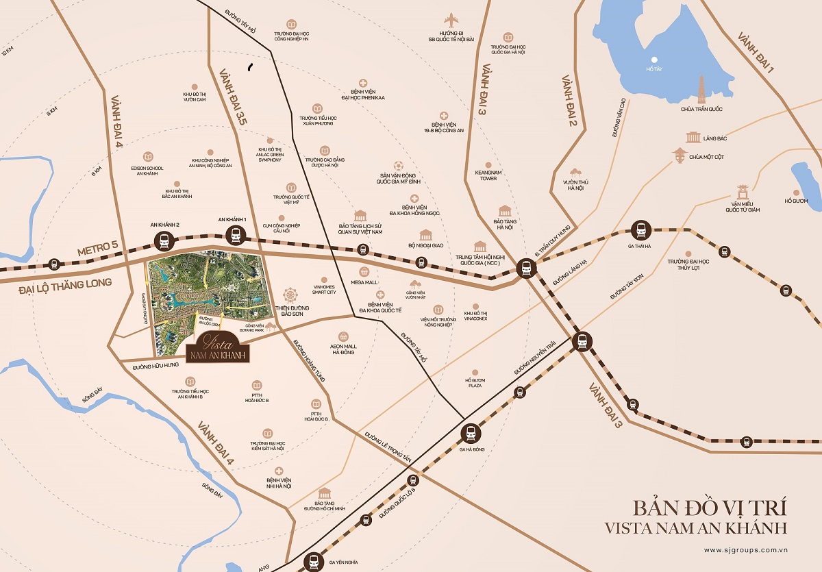 Chung cư MIK Nam An Khánh 2 Vị trí chung cư Mik Nam An Khánh - các tuyến Metro